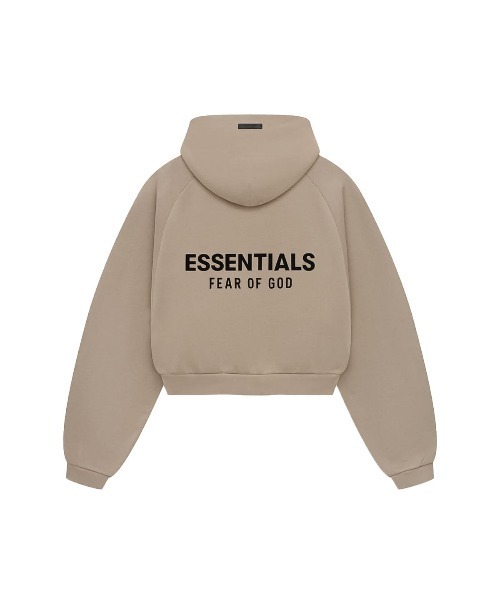 月末値下げESSENTIALS フロントロゴ パーカーベージュ FOG ESSENTIALS（エフオージーエッセンシャルズ） パーカー レディース
