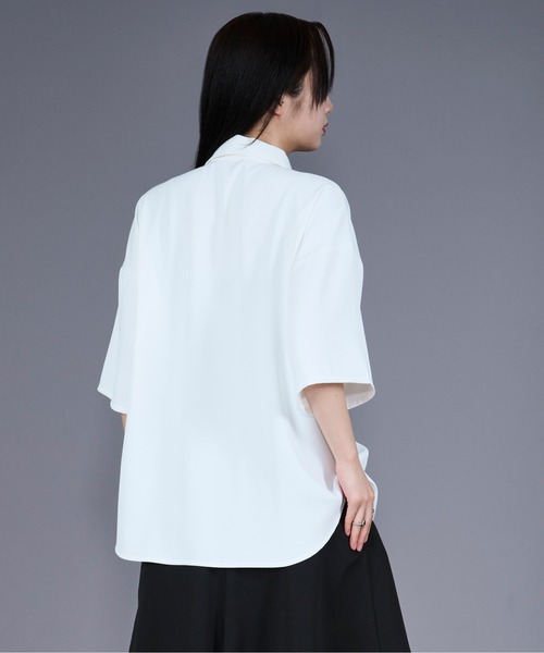 「Ellno Loset」 半袖シャツ LARGE ライトグレー メンズ_画像5