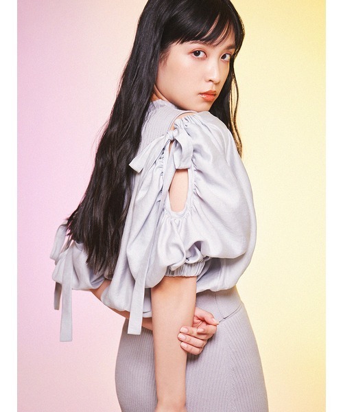 「LILY BROWN」 半袖カットソー FREE ベージュ レディース_画像7
