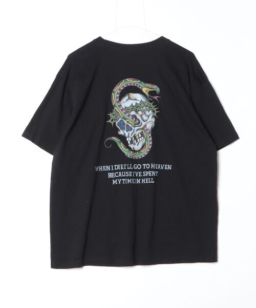 「Subciety」 ワンポイント半袖Tシャツ X-LARGE ブラック メンズ_画像2