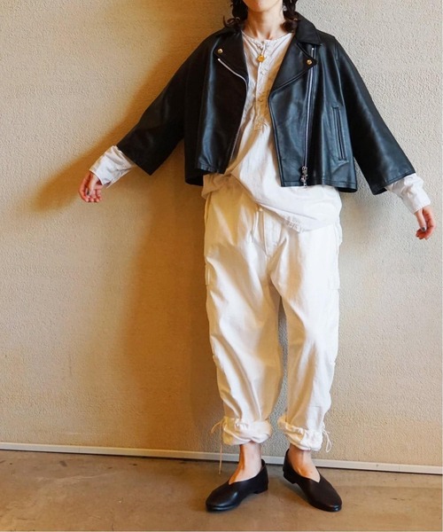 【journal standard luxe】レザーショートライダースジャケット JOURNAL STANDARD LUXE（ジャーナルスタンダード ラックス） レザー