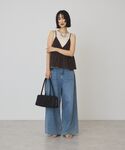 ベスト ジレ レザーライクビスチェ レディースの詳細画像5