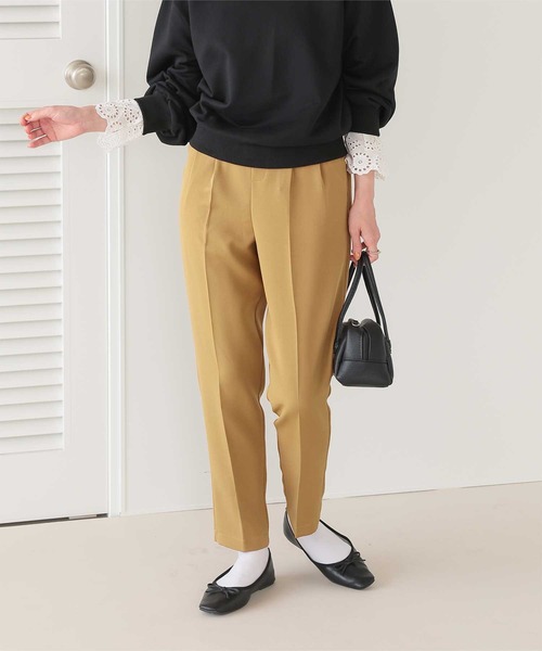 taita914出品 titivate パンツ フロントタックイージーテーパードパンツ