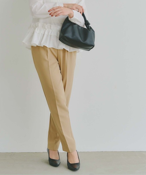 taita914出品 titivate パンツ フロントタックイージーテーパードパンツ