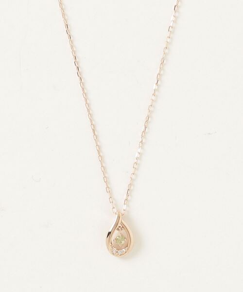 4℃（ヨンドシー） ネックレス 「8月誕生石」K10ピンクゴールド