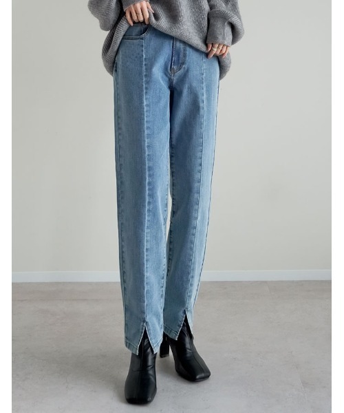 最終価格　タグ付き試着のみ23区サイズ42Ｔグレーデニム 最終価格 タグ付き試着のみ23区サイズ42Tグレーデニム