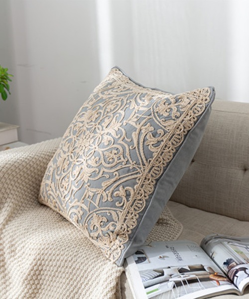 aimoha（アイモハ） クッション クッションカバー ヴィンテージ刺繍