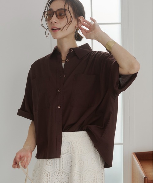 シャツ/ブラウス(半袖/袖なし) Ameri vintage  AIRY ORGANDIE SHIRT Ameri VINTAGE】AIRY ORGANDIE SHIRT - メルカリ