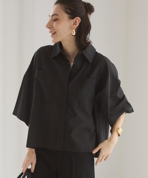 ANGIE ブラウス シャツ シアー オーバーサイズ レギュラーカラー