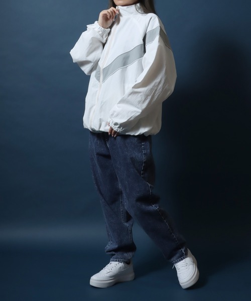 ANPAS ナイロンジャケット Nylon Fabric V Line Color Switching