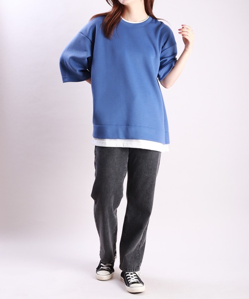 WESTSEA（ウエストシー） tシャツ 鹿の子ダンボール レイヤード 半袖