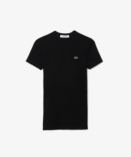 可愛い☆【LACOSTE】 タイトフィット Tシャツ 関税/送料込み LACOSTE tシャツ タイトフィットリブニットTシャツ レディース