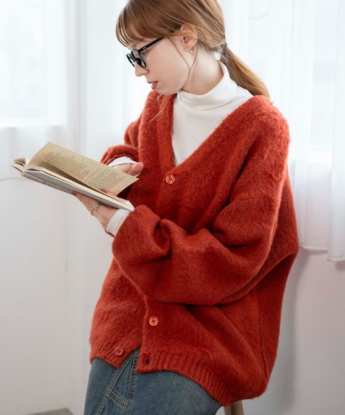 WEGO（ウィゴー） カーディガン WEGO/モヘアライクBIGカーディガン