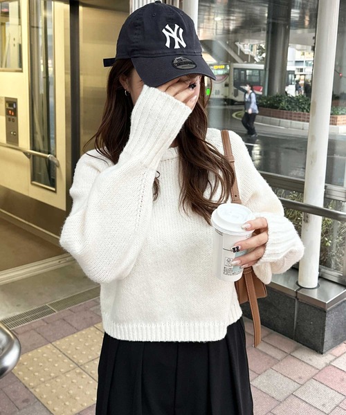 JUSGLITTY - 【新品未使用タグ付き】ボリュームスリーブニット ボリュームスリーブケーブルニット