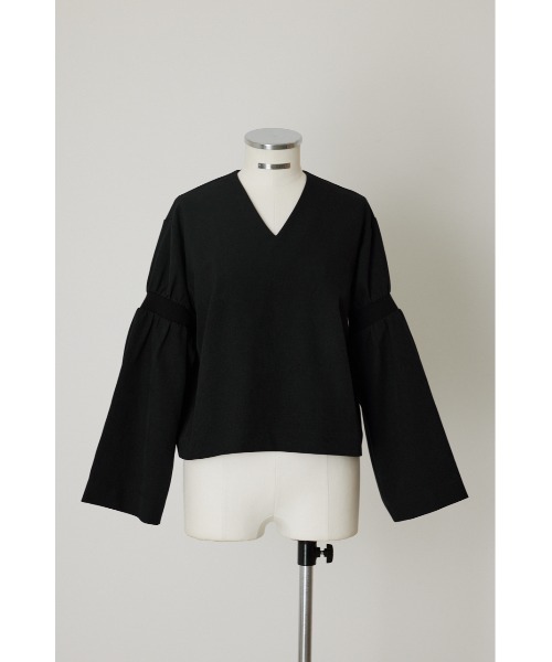 RIM.ARK ブラウス シャツ Rib sleeve design tops レディース