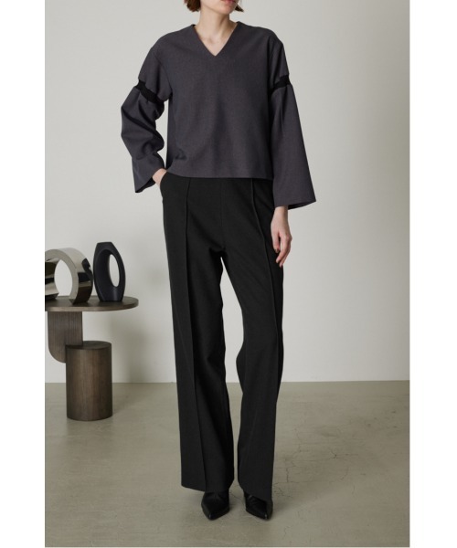 【RIM.ARK】ブラウス RIM.ARK ブラウス シャツ Rib sleeve design tops レディース