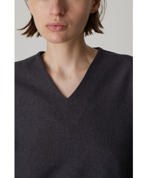 RIM.ARK ブラウス シャツ Rib sleeve design tops レディース