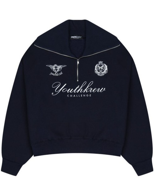 トレーナー スウェット YOUTHKREW ／SNUGハーフZIP（裏起毛） 2985627 レディース YOUTHKREW トレーナー スウェット ／SNUGハーフZIP（裏起毛