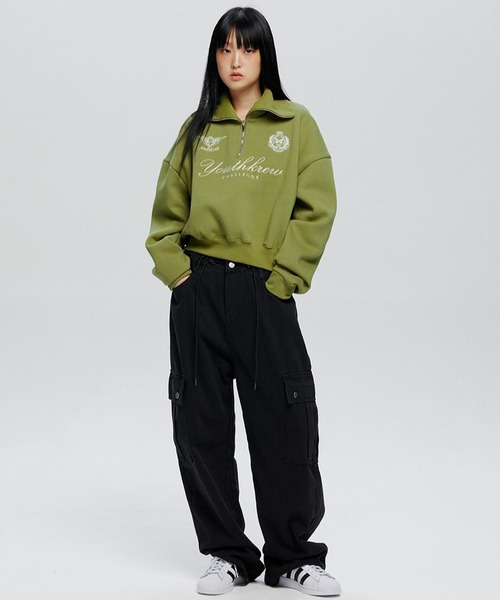 トレーナー スウェット YOUTHKREW ／SNUGハーフZIP（裏起毛） 2985627 レディース YOUTHKREW トレーナー スウェット ／SNUGハーフZIP（裏起毛
