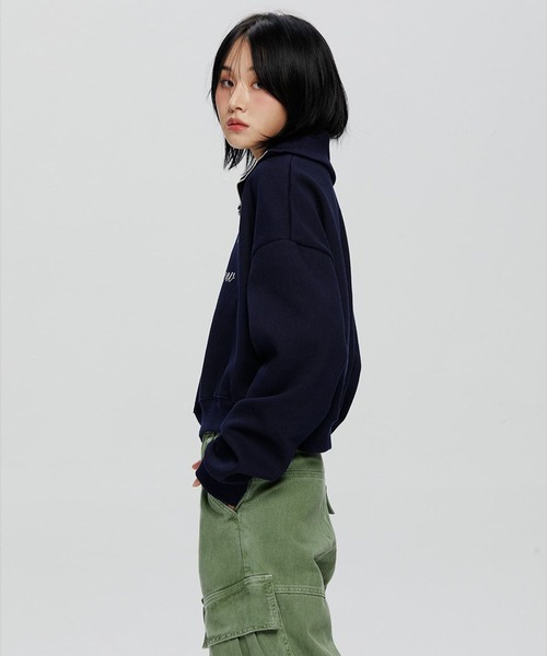 トレーナー スウェット YOUTHKREW ／SNUGハーフZIP（裏起毛） 2985627 レディース YOUTHKREW トレーナー スウェット ／SNUGハーフZIP（裏起毛