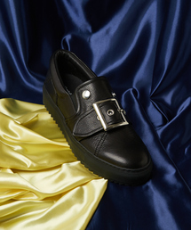 アルフレッド・バニスター（alfredoBANNISTER）/センターバックル ライダース レザー スリッポン/スニーカー alfredoBANNISTER（アルフレッドバニスター） スリッポン センター