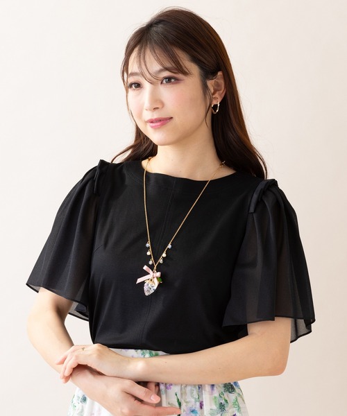 tシャツ フレア袖カットソー レディース