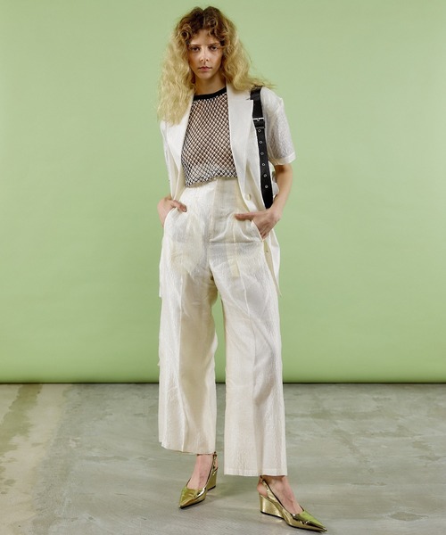 MAISON SPECIAL/メゾンスペシャル ダブルメッシュショートTシャツ Double Mesh Short Length T-shirt/ダブルメッシュショートT