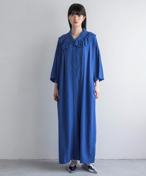 【タグ付き新品】stand BOTANICALDYE 染め リネンワンピース ワンピース リネンショールカラーSHワンピース 115220