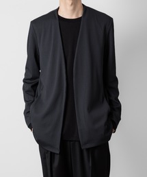 カーディガン PE ストレッチリブ カラーレスカーディガン / PE STRETCH RIB COLLARLESS CARDIGAN メンズ｜ZOZOTOWN Yahoo!店