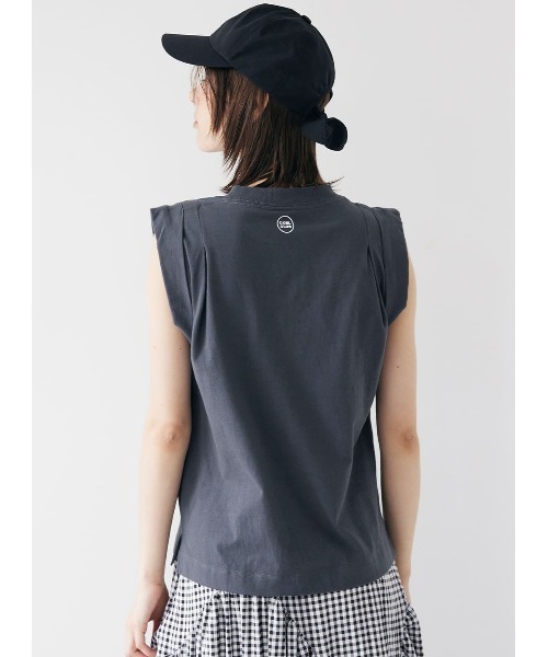 COEL tシャツ × ＋81BRANCA ポイント刺繍ノースリーブTシャツ