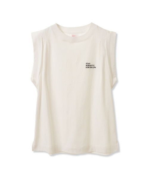 COEL tシャツ × ＋81BRANCA ポイント刺繍ノースリーブTシャツ