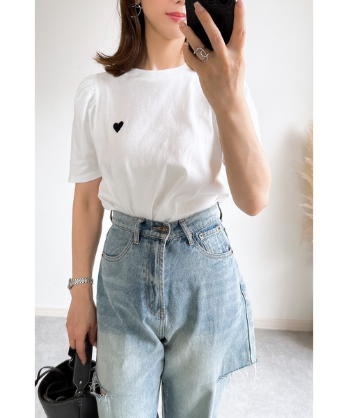 &. NOSTALGIA tシャツ 「ZOZO限定」ハート刺繍ショルダー