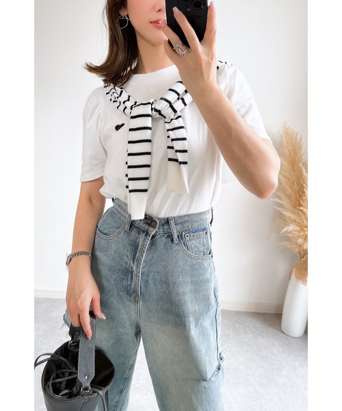 &. NOSTALGIA tシャツ 「ZOZO限定」ハート刺繍ショルダー