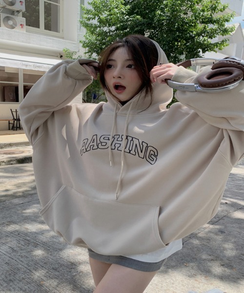 フロントとバックに大きなロゴ、コットンフリースパーカー THE NORTH FACE パーカー 国内未発売 FACE(ザ・ノースフェイス