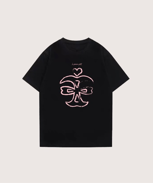 tシャツ Apple Core Sketch T-2BK レディース