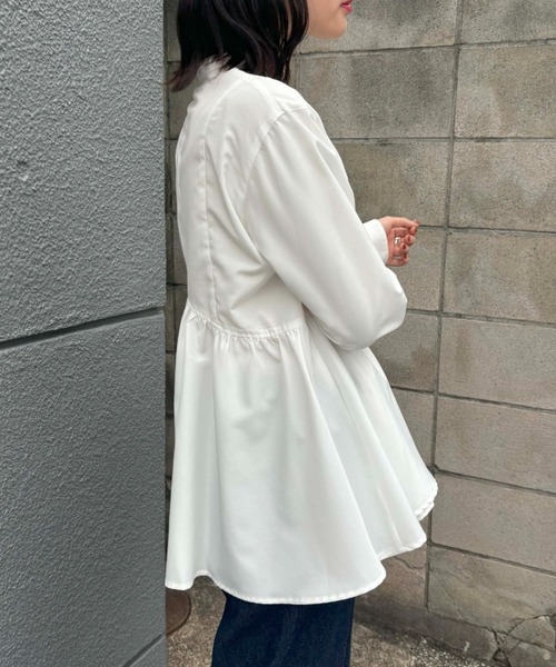 VIS ブラウス シャツ 「ドラマ着用」アシンメトリーフレアー