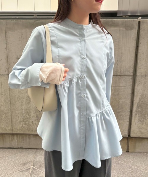 多部未華子さん着用【新品】Vis アシンメトリーフレアーシャツ セール】【ドラマ着用】アシンメトリーフレアーシャツ（シャツ