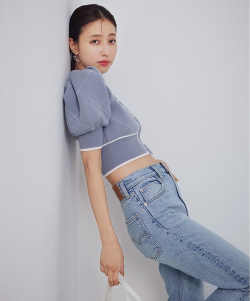 SNIDEL 「SNIDEL」 半袖ニット ONE SIZE ホワイト レディース