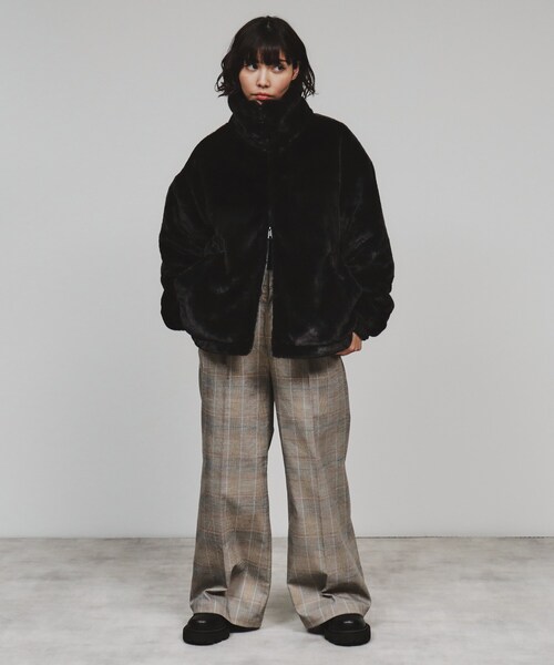 tk.TAKEO KIKUCHI ジャケット ブルゾン スタンドフェイクファー