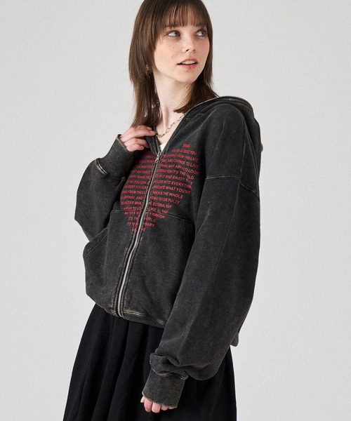 【新品】 「 パーカー EVER FOR WISH × FULL-ZIP COLLAB 」HEART ONCILY アイドル