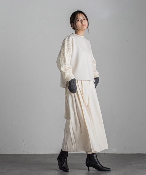 MAYSON GREY ニット セーター 3Dニットスリーブダンボールニット