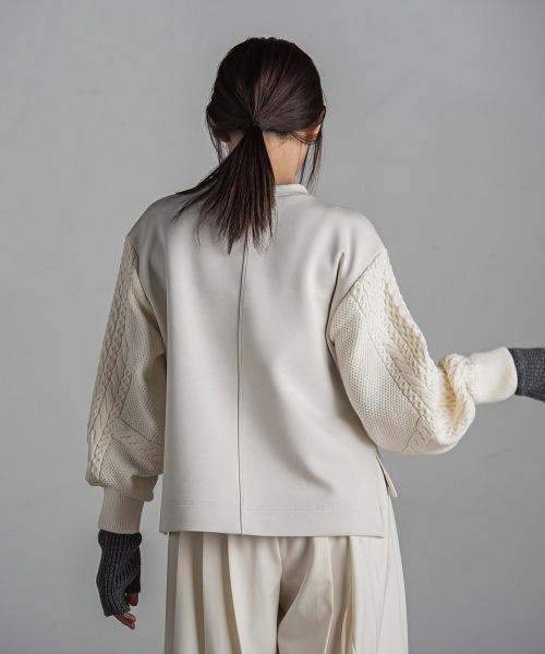 MAYSON GREY ニット セーター 3Dニットスリーブダンボールニット