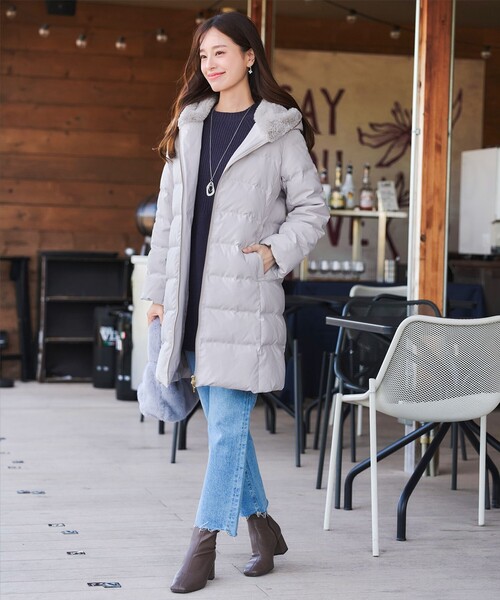 Tiaclasse ダウンコート ダウンジャケット フード裏エコファーダウン