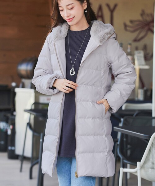 Tiaclasse ダウンコート ダウンジャケット フード裏エコファーダウン