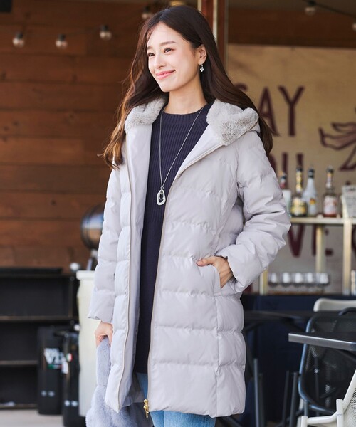 Tiaclasse ダウンコート ダウンジャケット フード裏エコファーダウン