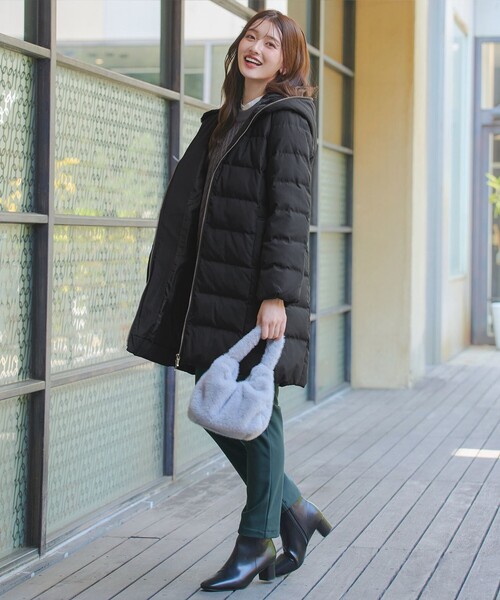 Tiaclasse ダウンコート ダウンジャケット フード裏エコファーダウン