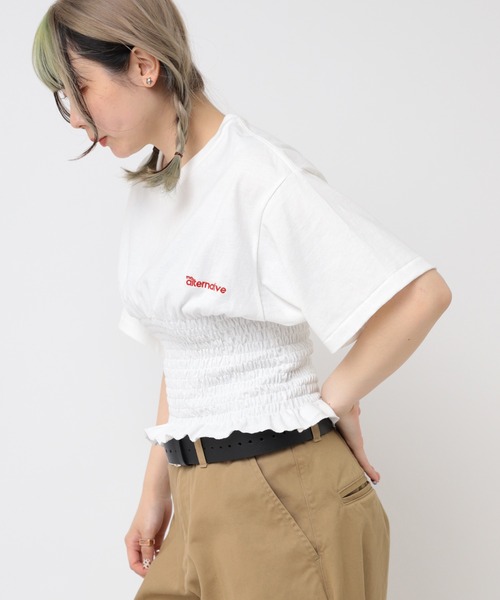 tシャツ M2375 シャーリングデザインＴ レディース RNA tシャツ M2375 シャーリングデザインT レディース