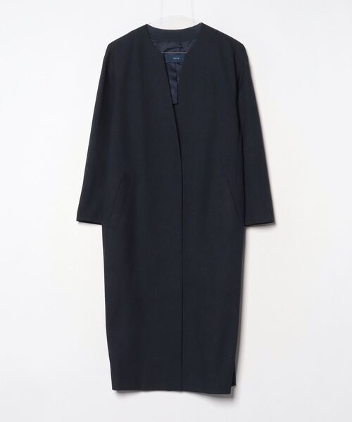 【1回着用のみ】 SHIPS ノーカラーコート SHIPS（シップス） ノーカラーコート ONE SIZE ネイビー レディース