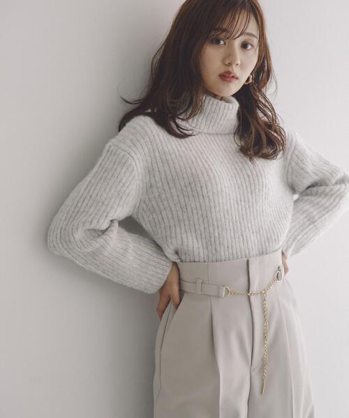 「PROPORTION BODY DRESSING」 タートルネックニット FREE ピンク レディース_画像3