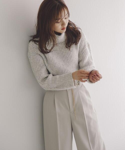 「PROPORTION BODY DRESSING」 タートルネックニット FREE ピンク レディース_画像4
